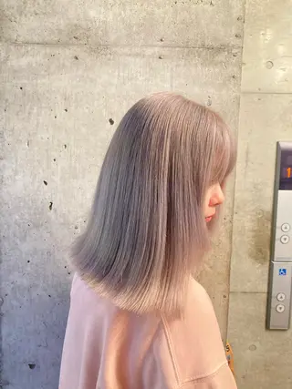 セミロング カラー 横浜美容室／暖色系 michika🌹のヘアスタイル
