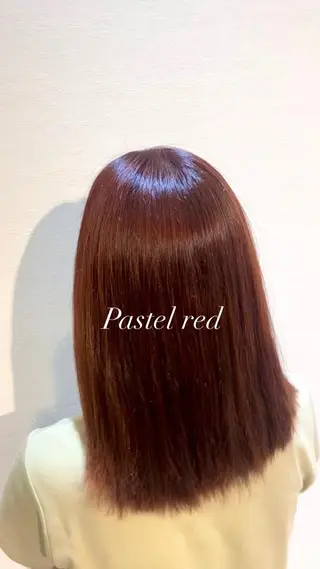 ミディアム カラー 縮毛矯正とレイヤー /杉村凜汰郎のヘアスタイル