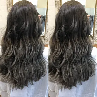 ロング カラー 皆巳 達郎のヘアスタイル