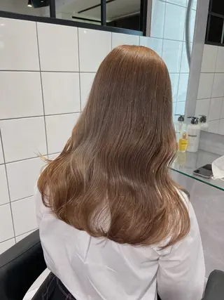 セミロング カラー ✨透明感、艶髪ヘア✨ 韓国ヘア特化💖のヘアスタイル