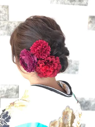 ミディアム ヘアアレンジ これた🧸ヘアメ職人 ♡髪質改善♡カラーのヘアスタイル