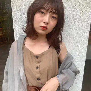ミディアム カラー ヘアアレンジ 銀座🤍ボブ/ ミディアム/佐野夢美のヘアスタイル