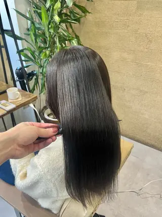 ロング 縮毛矯正/髪質改善 斉藤春のヘアスタイル