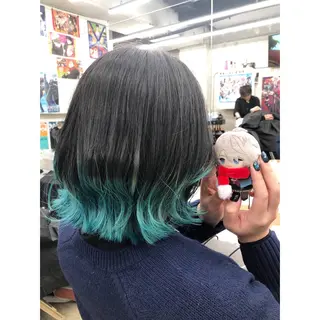 ミディアム カラー 推しカラー✨ オタク美容師ユウカのヘアスタイル