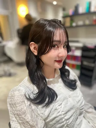 セミロング 髪質改善×透明感× 艶髪🥀HIYORIのヘアスタイル
