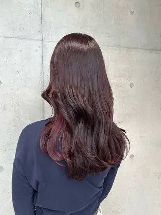 ロング カラー ヘアアレンジ 🍎艶モテカラー🍎 カリンのヘアスタイル