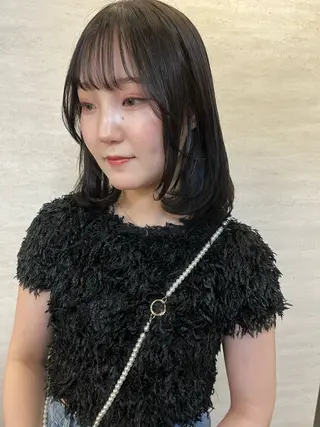 ミディアム カラー 駅チカ【ali'i】 アリイ花崎友美☘のヘアスタイル