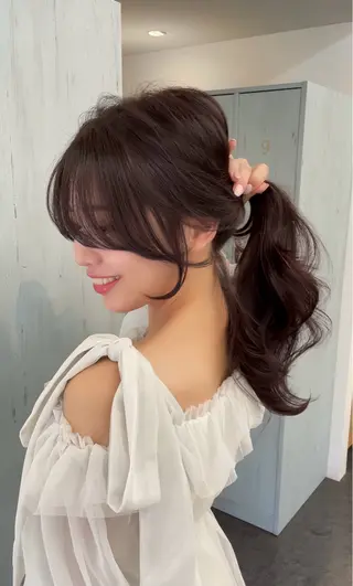 ロング 韓国ヘア🤍🇰🇷 ‪🫶🏻吉満のヘアスタイル