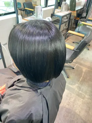 ショート カラー 透明感カラー💖 耳ツボ💎まりなのヘアスタイル