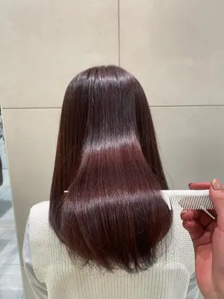 セミロング 透明感カラー 天羅のヘアスタイル
