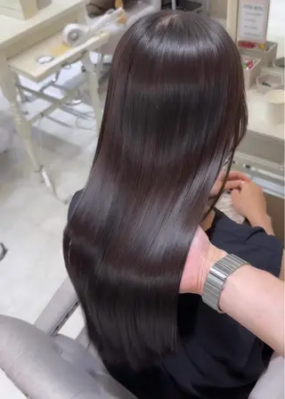 セミロング 梅田髪質改善 韓国カット/星野綾哉のヘアスタイル