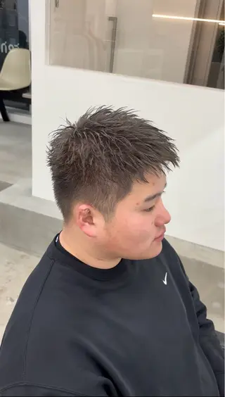 ショート カラー メンズ なりたひろと / 波巻き/ツイスパのヘアスタイル