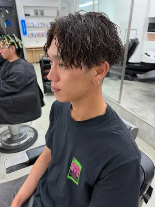 ショート パーマ メンズ 亀井隆汰/メンズ専門 パーマ特化美容師のヘアスタイル
