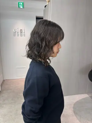 ミディアム パーマ 髪質改善/縮毛矯正/ 韓国ヘア/矢野のヘアスタイル
