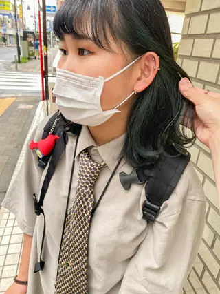 ミディアム カラー 韓国風デザイン 💐MIZUKI💐のヘアスタイル