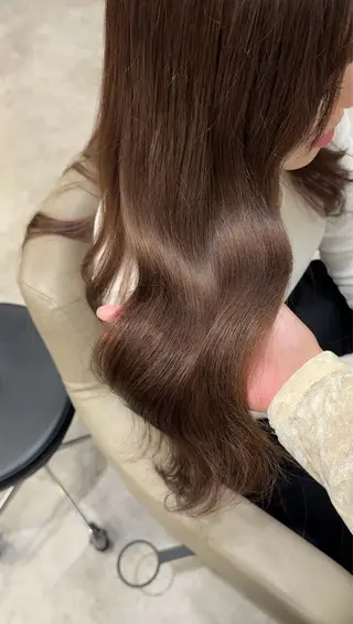 ロング カラー ヘアアレンジ 透明感カラー ももかのヘアスタイル