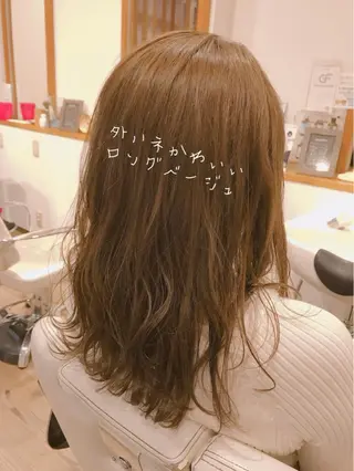 セミロング カラー アザマ　ヤスカツ _rosso 川口のヘアスタイル