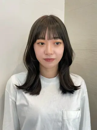 ミディアム 似合わせ/透明感 /レイヤー/りほ🤍のヘアスタイル
