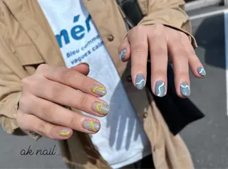ショート ネイル ak nail .のネイルデザイン