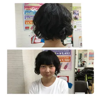 ミディアム パーマ 丹野 圭太のヘアスタイル