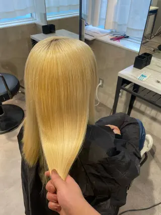 ロング カラー 🇰🇷ハイトーン× 韓国レイヤー레이어드のヘアスタイル