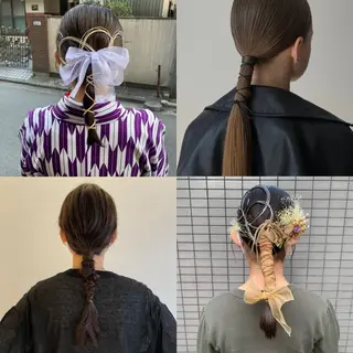 ヘアアレンジ nonoka オリーブ/グレージュのヘアスタイル