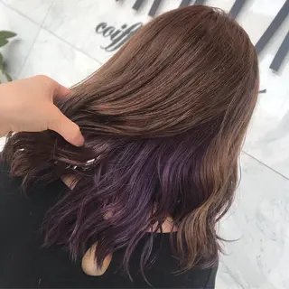 ミディアム カラー 茂木 結希のヘアスタイル