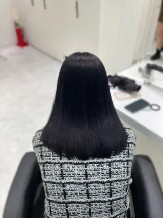 セミロング カラー ヘアアレンジ 🫧透明感ラベンダー 似合わせ🫧あい🫧のヘアスタイル