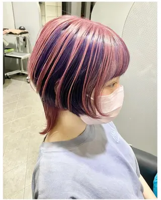 ショート カラー GARU-ガル-所属・TSUNO🦖 派手髪/オタク美容師のヘアスタイル