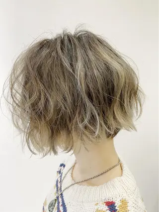 ショート カラー パーマ ヘアアレンジ カラコレ難波所属・カラコレ難波 sakamotoのヘアスタイル
