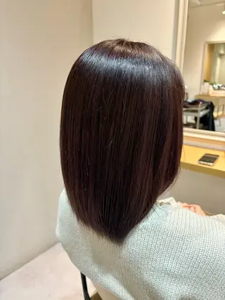 ミディアム カラー 江副 朱星のヘアスタイル