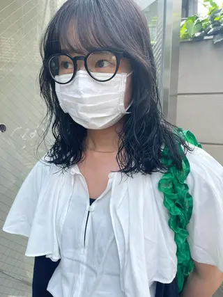 ミディアム カラー パーマ ヘアアレンジ satsuki 暖色・ブラウンカラーのヘアスタイル