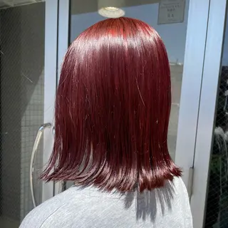 カラー ボブ／ブリーチカラー ／ゆづき🌟のヘアスタイル