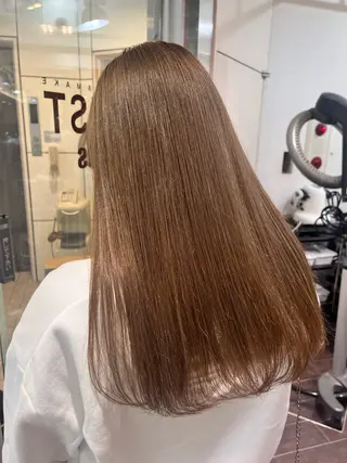 ロング カラー パーマ 酸性ストレート 🤍🎀honokaのヘアスタイル