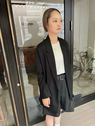 ショート カラー 千葉 郁也のヘアスタイル