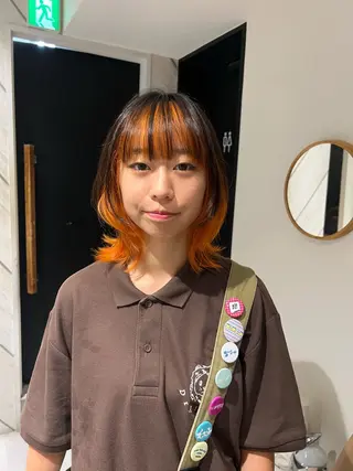 ミディアム カラー ai 梅田/暖色カラーのヘアスタイル