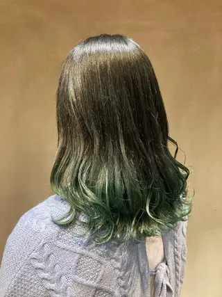 セミロング カラー 髪質改善/痛ませ ないカラー/西村航大のヘアスタイル