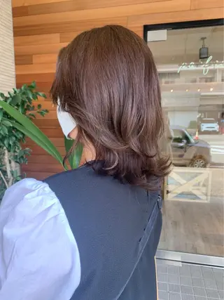 ミディアム 透明感カラー wacoのヘアスタイル