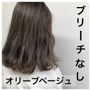 セミロング カラー ヘアアレンジ ♡透け感カラー 大賀哲平♡のヘアスタイル
