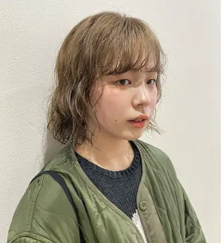 ミディアム カラー くすみカラー♡ Yuukaのヘアスタイル