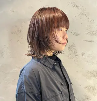 ミディアム 増井 歩夢のヘアスタイル