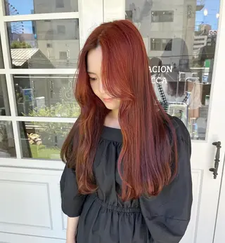 ロング カラー マツエク・マツパ GOTODAYシェアサロン梅田茶屋町店所属・𝗺𝗶𝗸𝘂♡ 似合わせ🎀のヘアスタイル