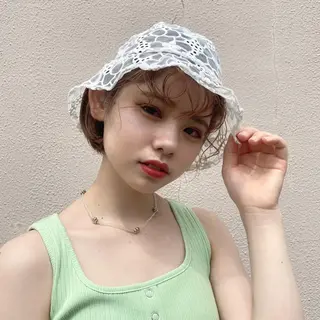 ショート カラー パーマ annuy🪐 HINAのヘアスタイル