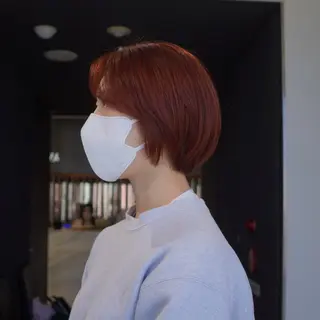 ショート カラー 飯田 優花/カットモデルのヘアスタイル