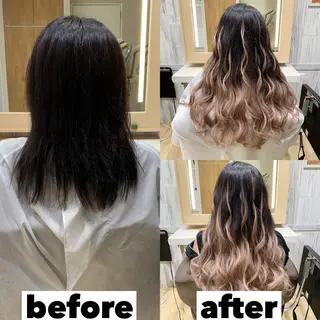 ロング カラー ヘアアレンジ マツエク・マツパ TATSUYA アートディレクターのヘアスタイル