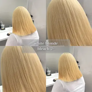 セミロング カラー ハイトーン/ 髪質改善/上質艶髪のヘアスタイル