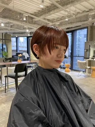 ショート カラー 🟡ひろの/ツヤ カラー/髪質改善🟡のヘアスタイル