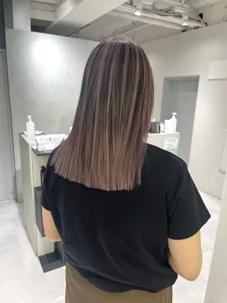 ロング カラー ケアブリーチ 若杉圭大のヘアスタイル