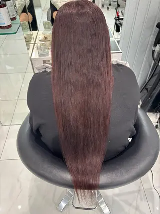 ロング カラー Sakuraෆ˚* 艶カラー×まつパ💖のヘアスタイル