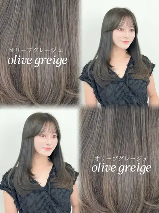 ロング カラー 韓国ヘア/レイヤー/ 顔まわり足立遥奈のヘアスタイル